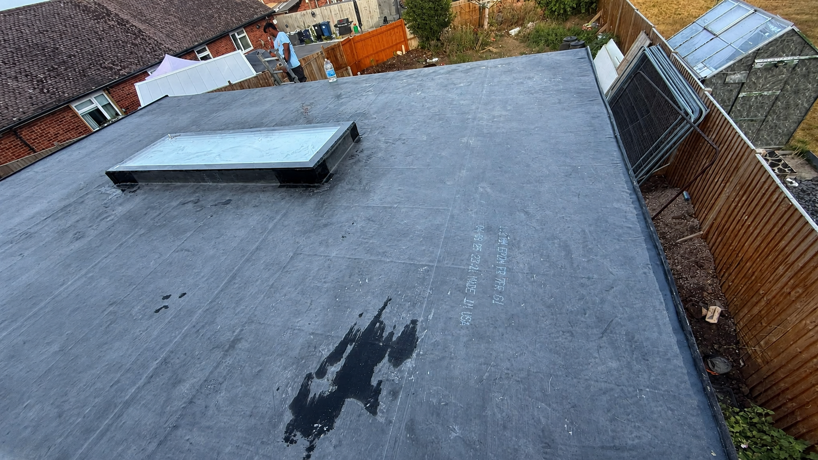 EPDM Rubber Flat Roof completed by Peak Performance Roofing in Slough